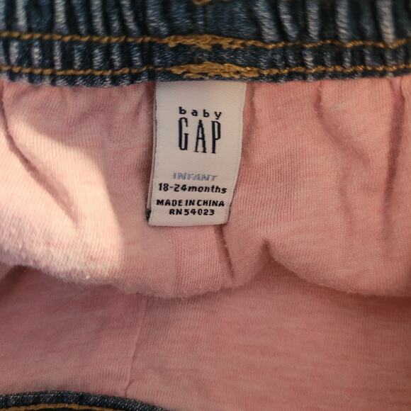 Baby Gap Lined Jeans Lettuce Hem Warm Infant 18-24 Months Snaps - Picture 3 of 5